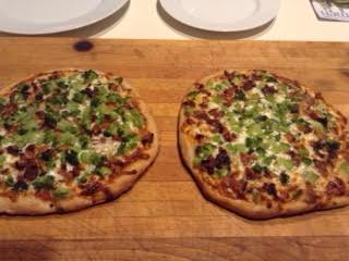 Pizza w: mushrooms &amp; broccoli