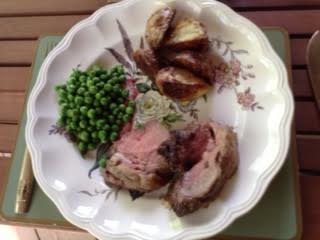 Roast lamb w: Bordeaux
